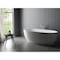 Ruvati 59-inch Matte White epiStone Solid Surface Oval Freestanding Bath Tub Canali RVB6744WH - alternate 3